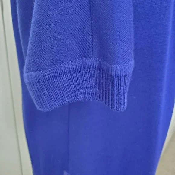 St John Collection Blue Lightweight Short Sleeve Jacket - Size M - Picture 7 of 13